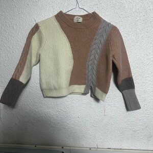 Wilfred Multicolor Knit Sweater - Cream, Brown, and Gray